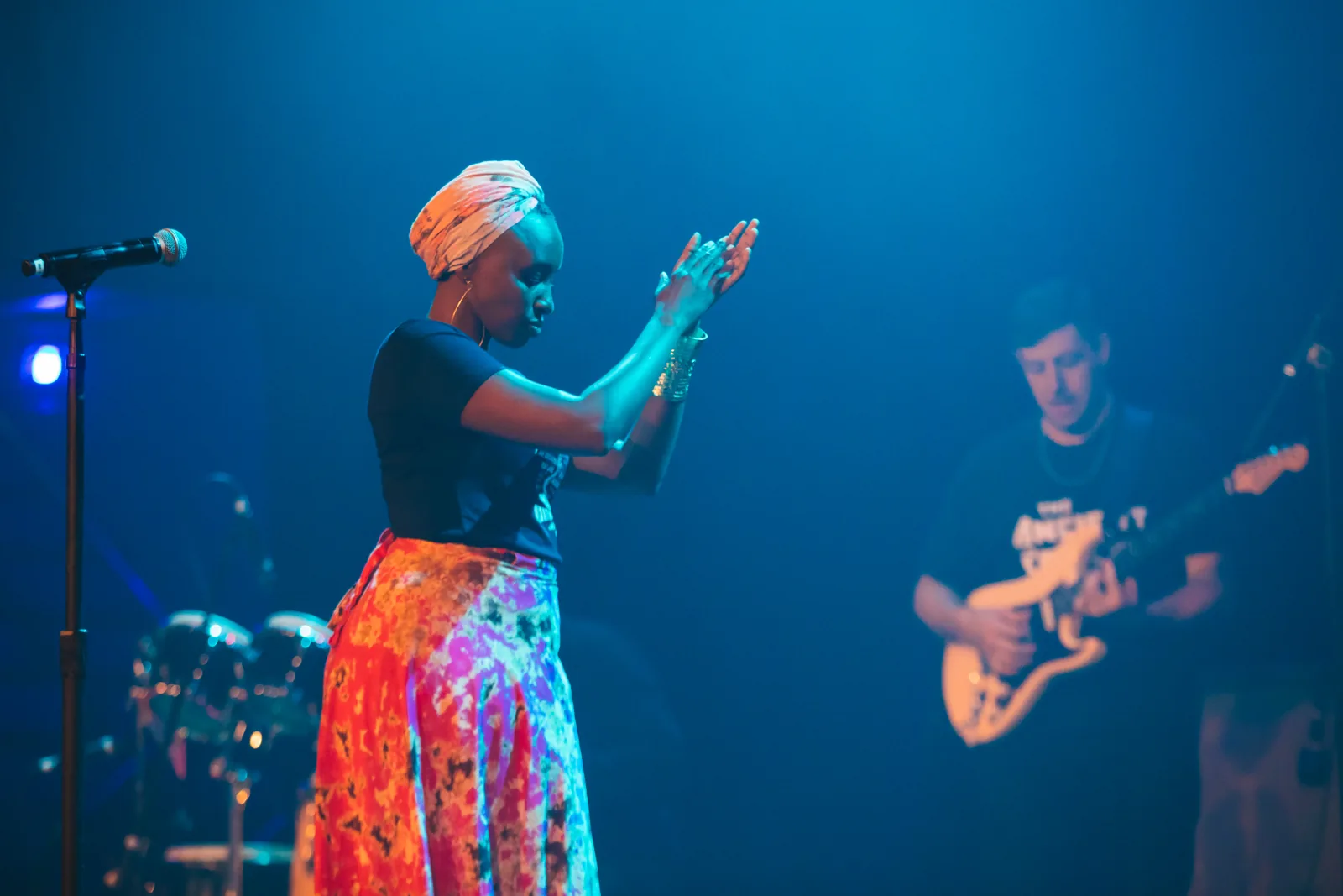 A performer on stage at a One Vibe Africa concert in Seattle